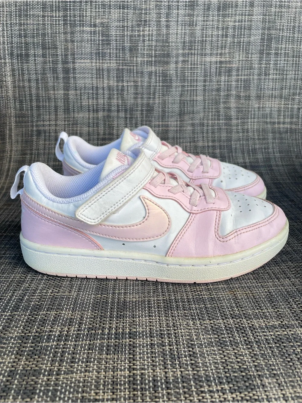 Nike Kids Court Borough Recraft Low-Top Sneakers 'Light Pink White' Girls 1.5